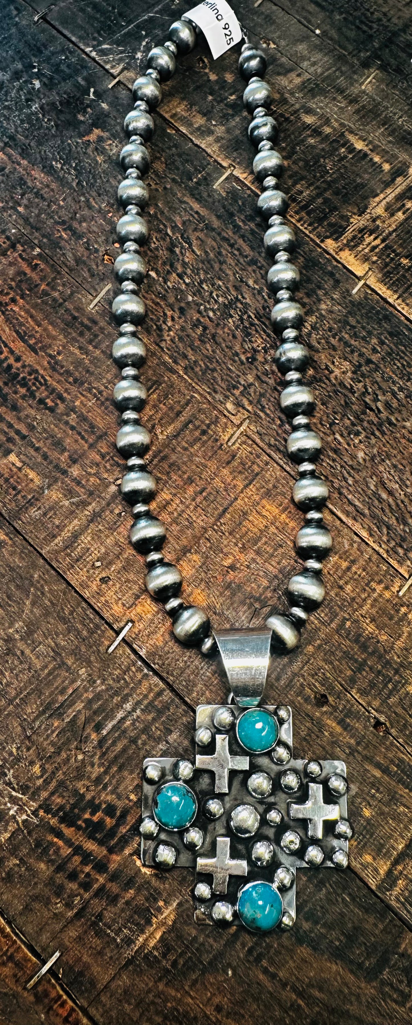 Chimney Butte Turquoise Cross Pendent