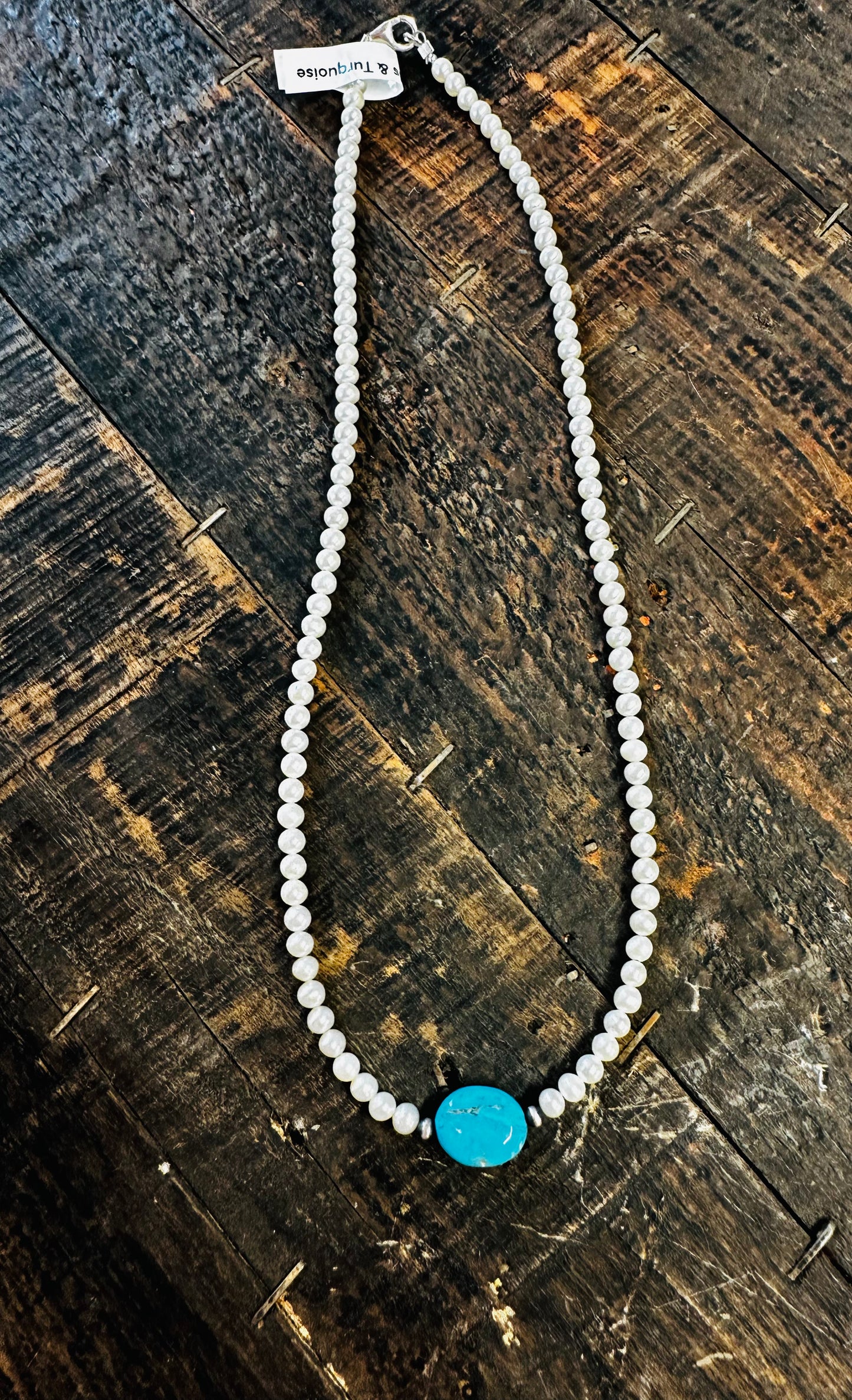 Fresh water pearls & Turquoise