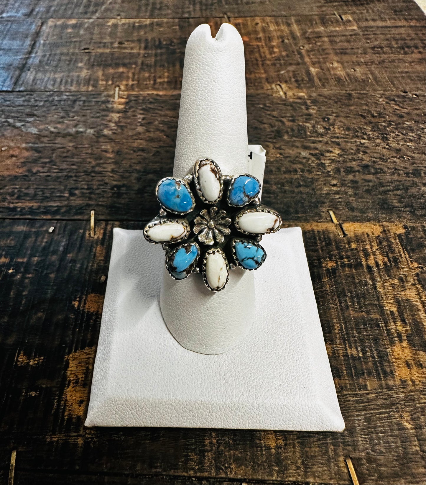 Turquoise & Wild horse flower ring