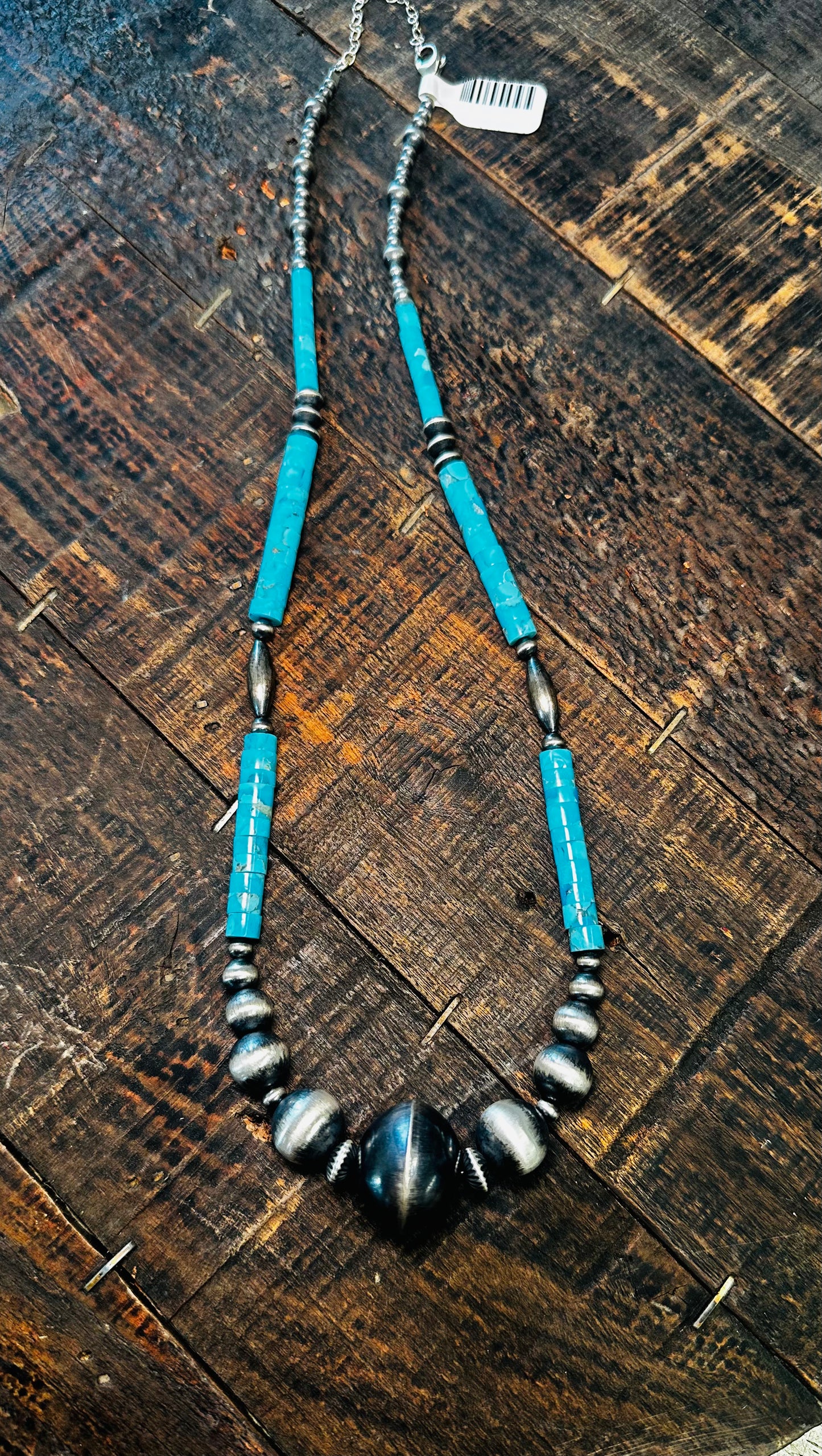 Blue Heishi & Desert Pearl