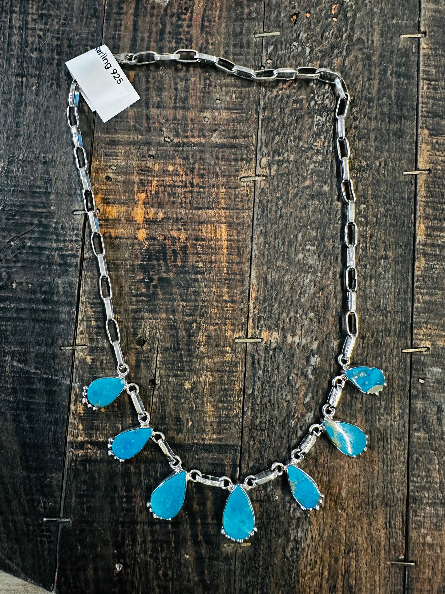 Turquoise teardrop necklace