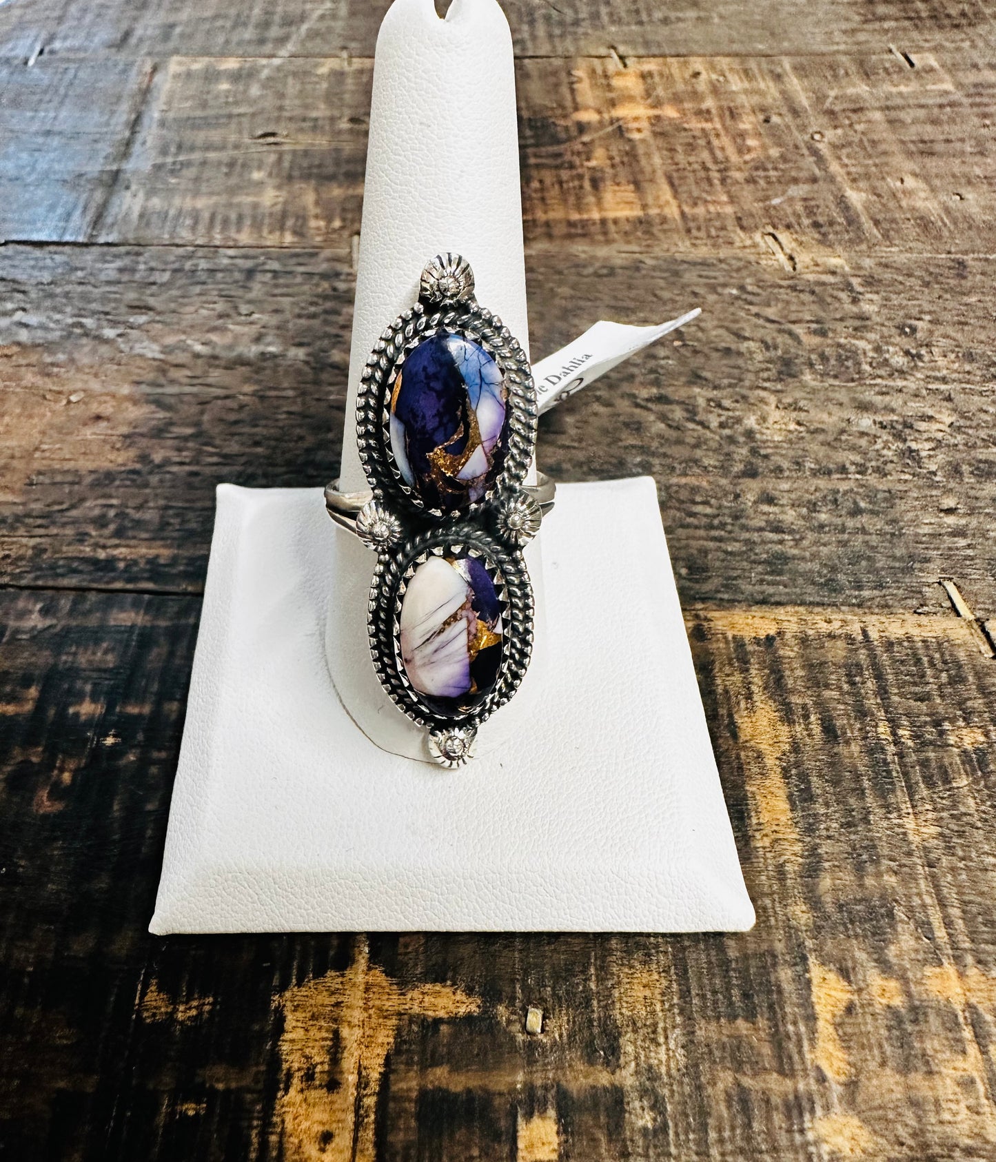 Purple Dahlia Turquoise Ring