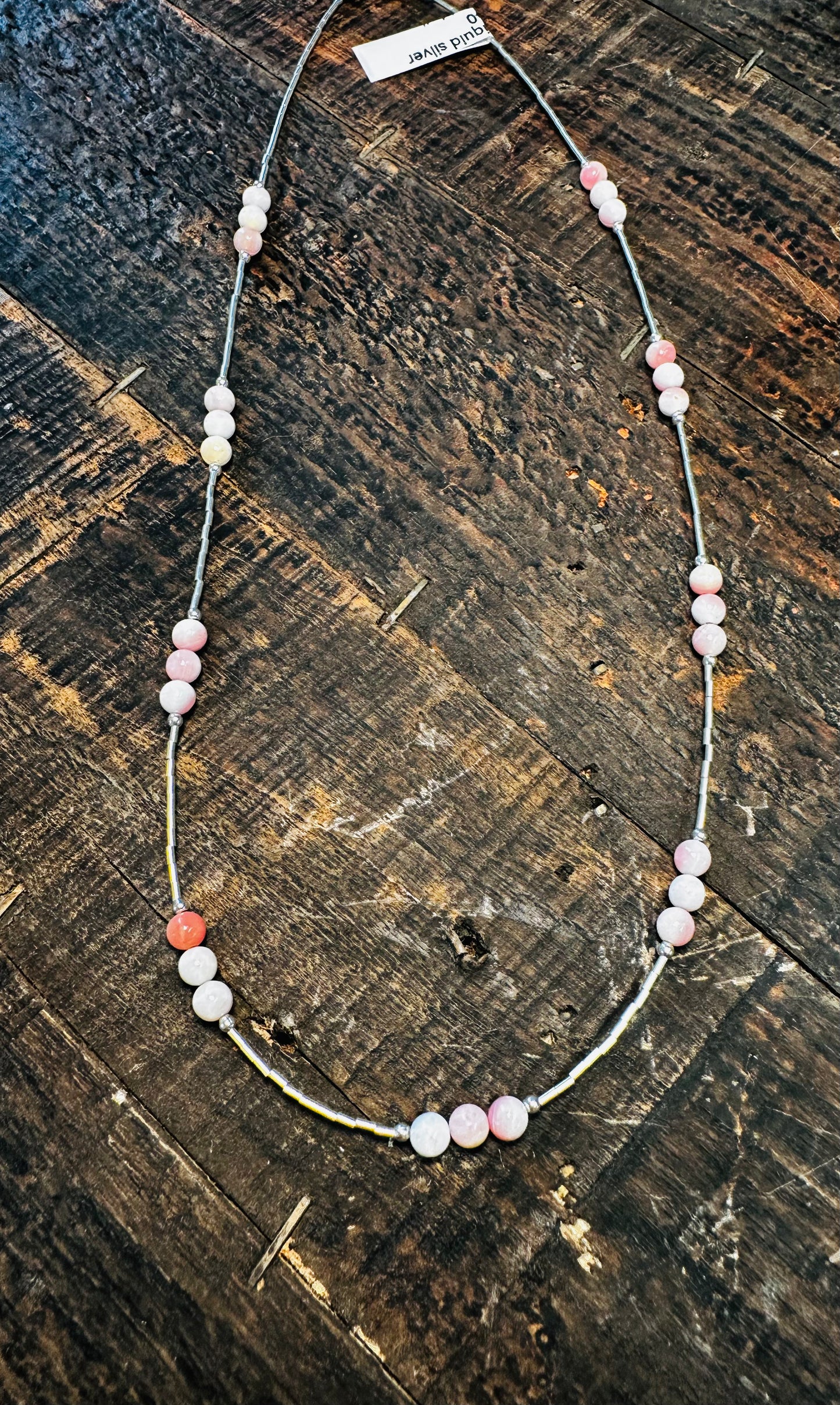 Pink Conch & Liquid Silver