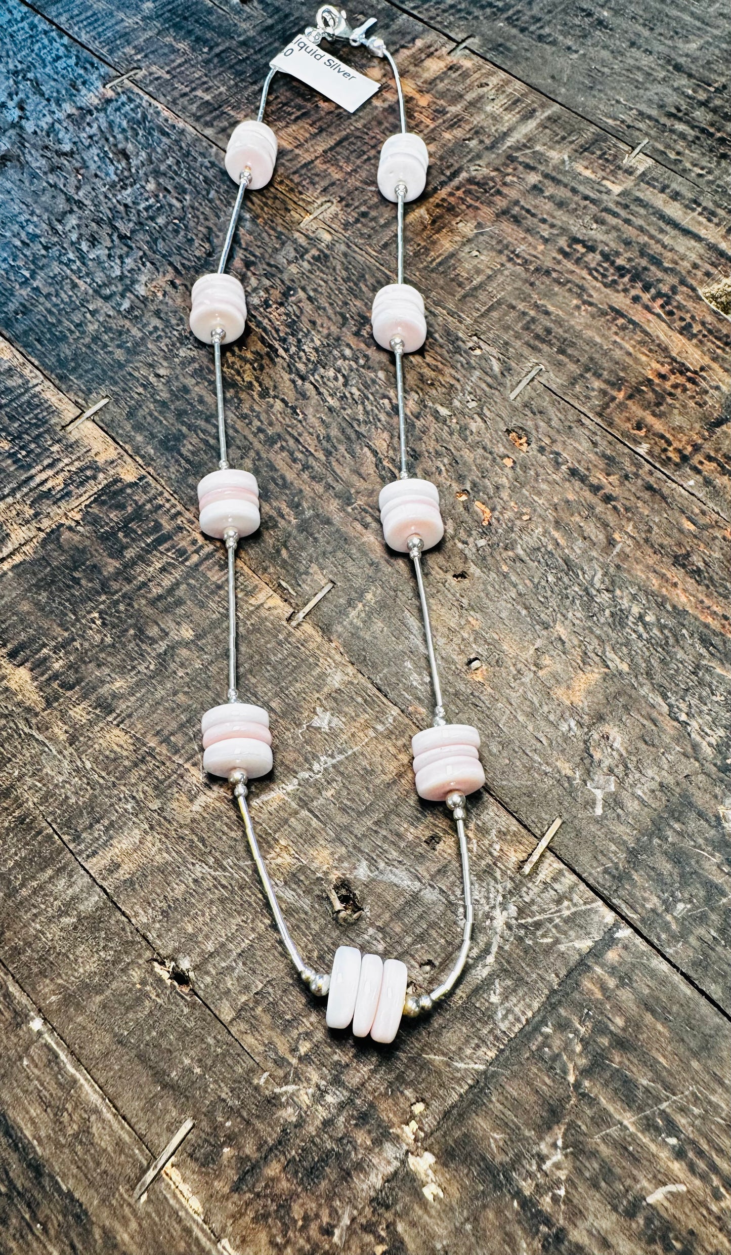 Pink Conch & Liquid Silver