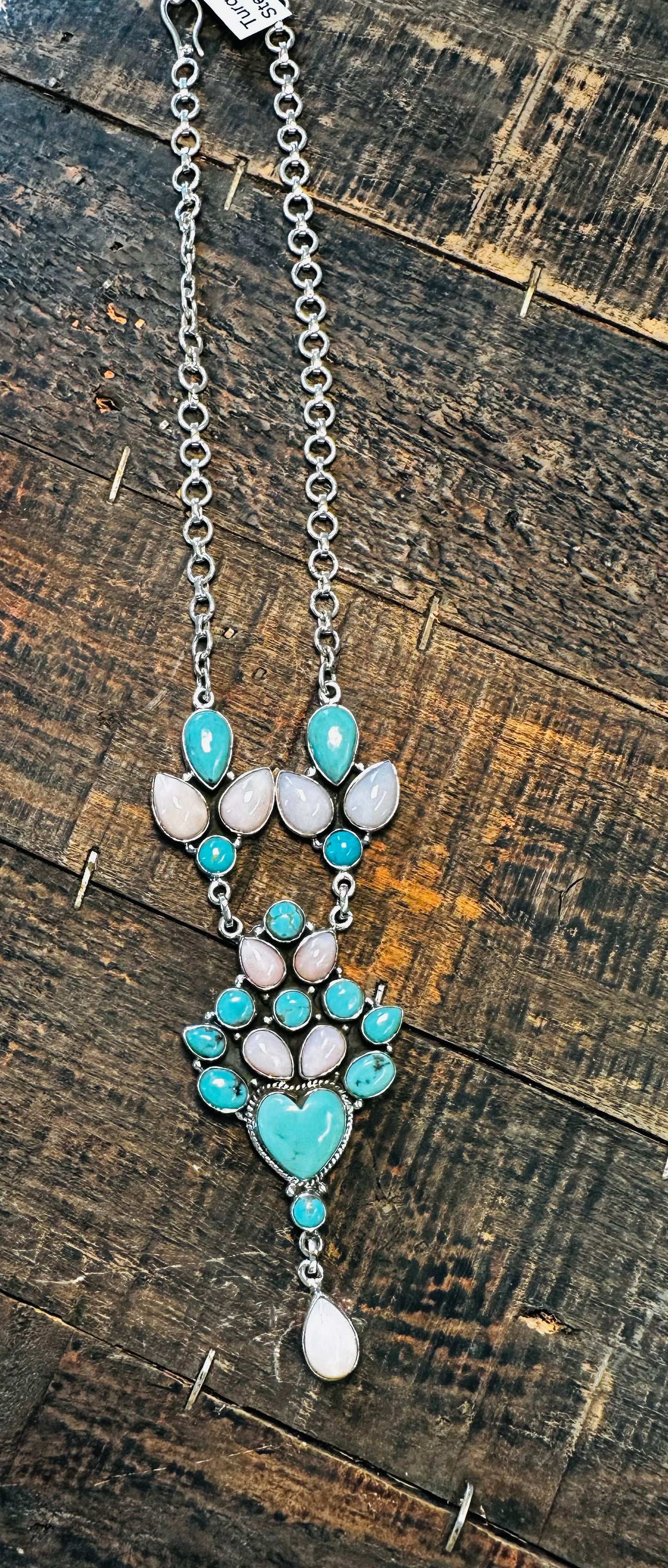 Turquoise and Pink Opal