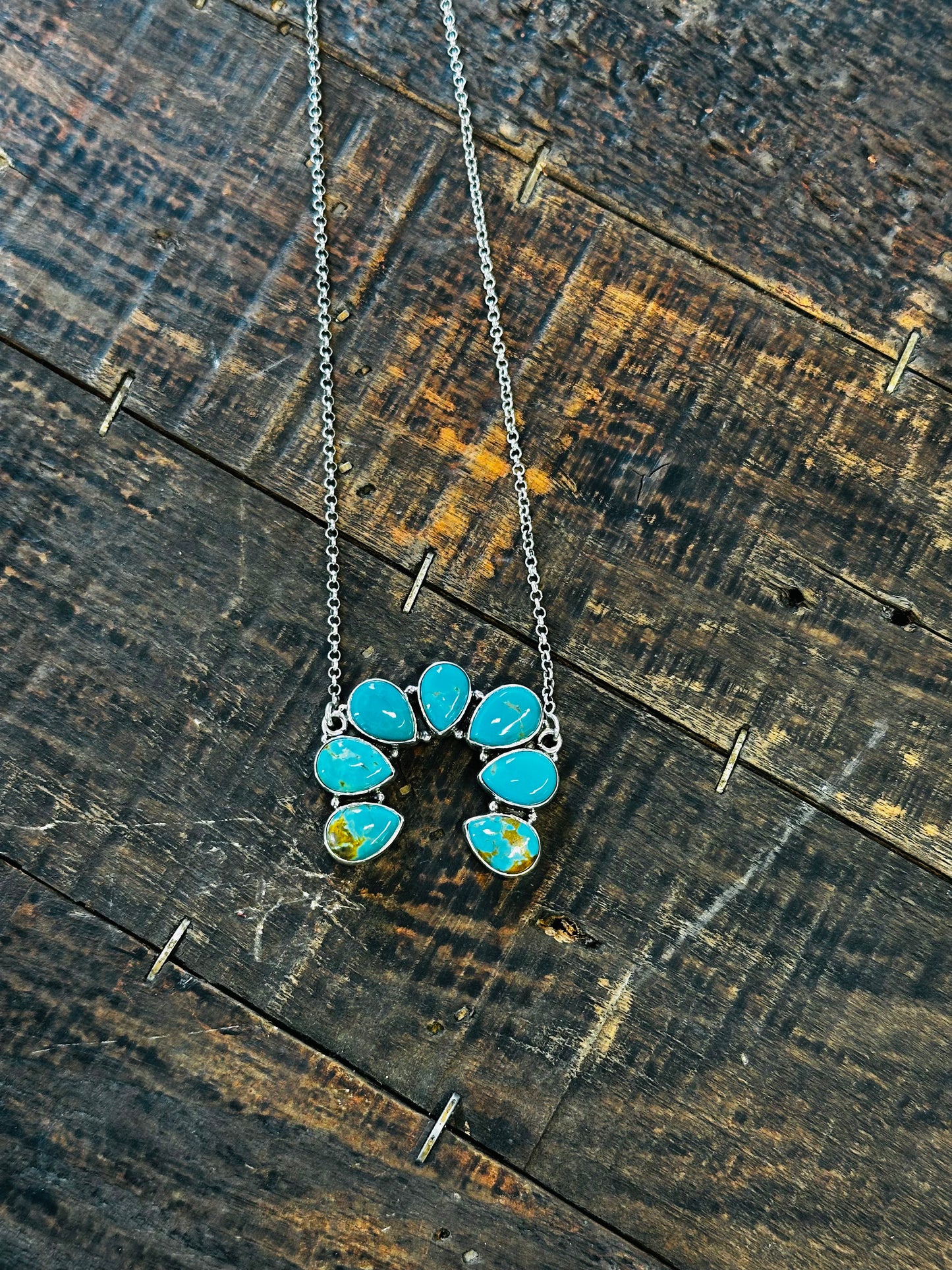 Kingman Turquoise Squash blossom