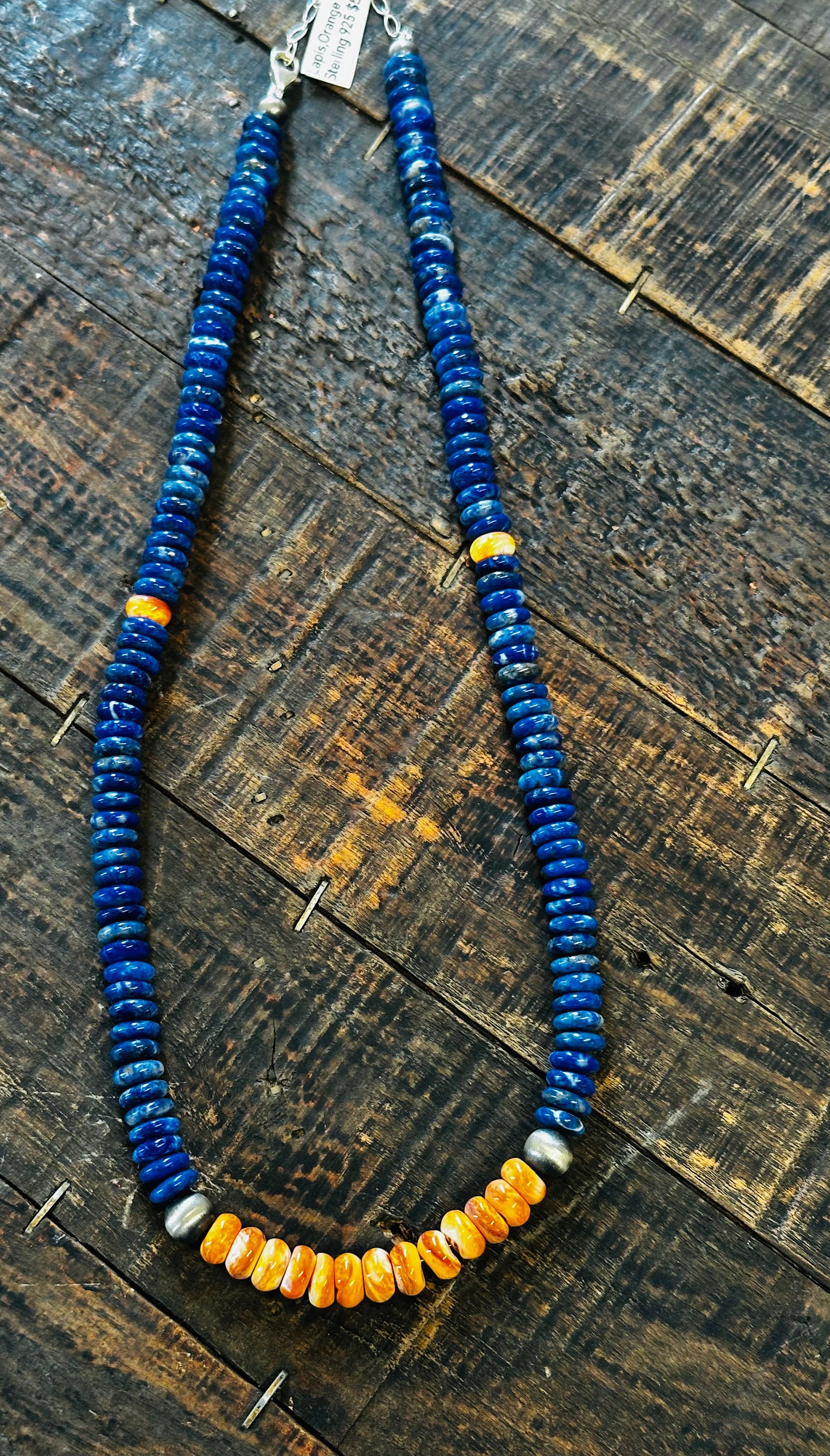 Blue Lapis & Orange Spiny
