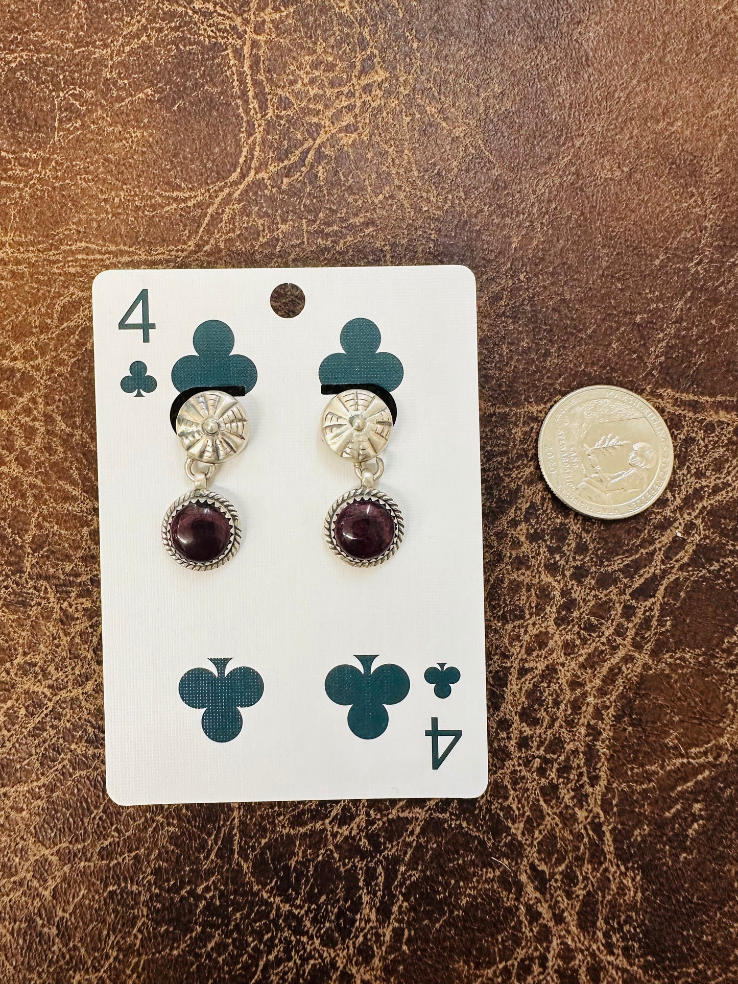 Purple Spiny Earrings