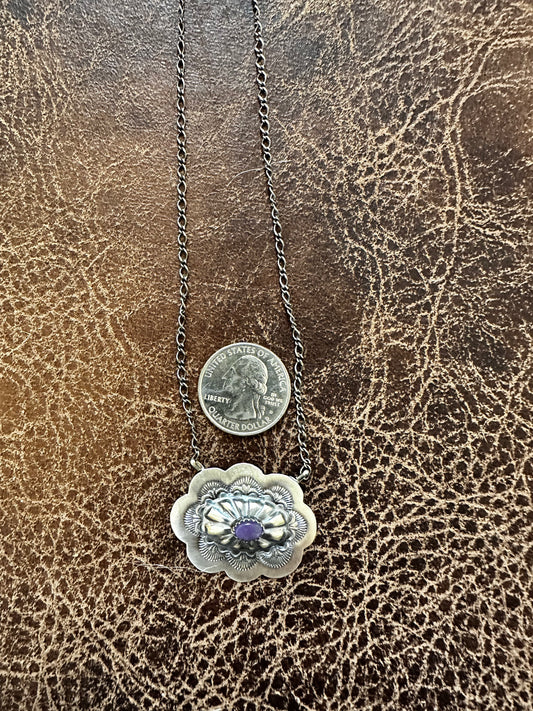 Charoite Necklace by Lavinia Benally