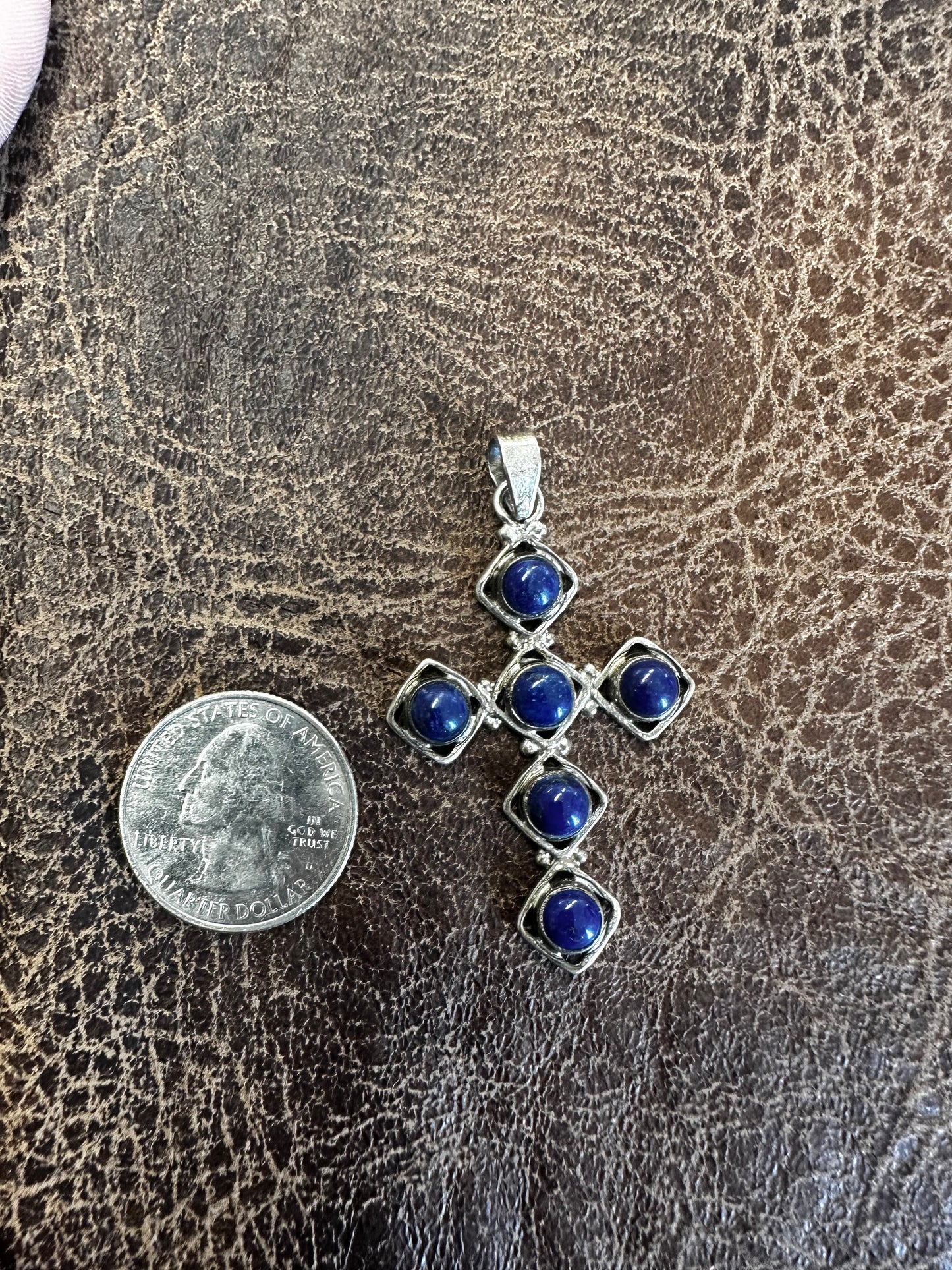 Lapis Cross pendent