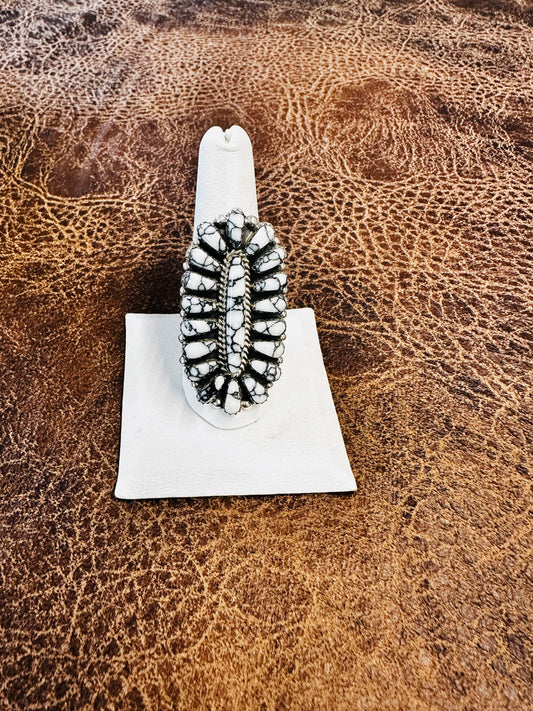 Native made White Buffalo Ring