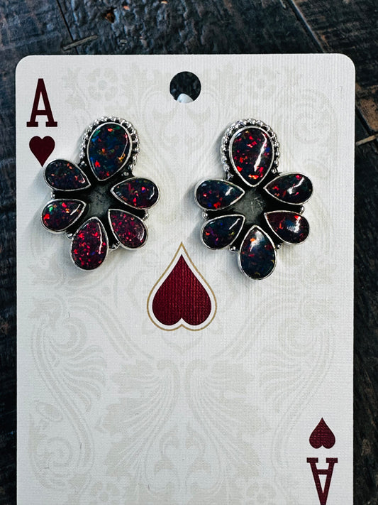 Black Opal Earings