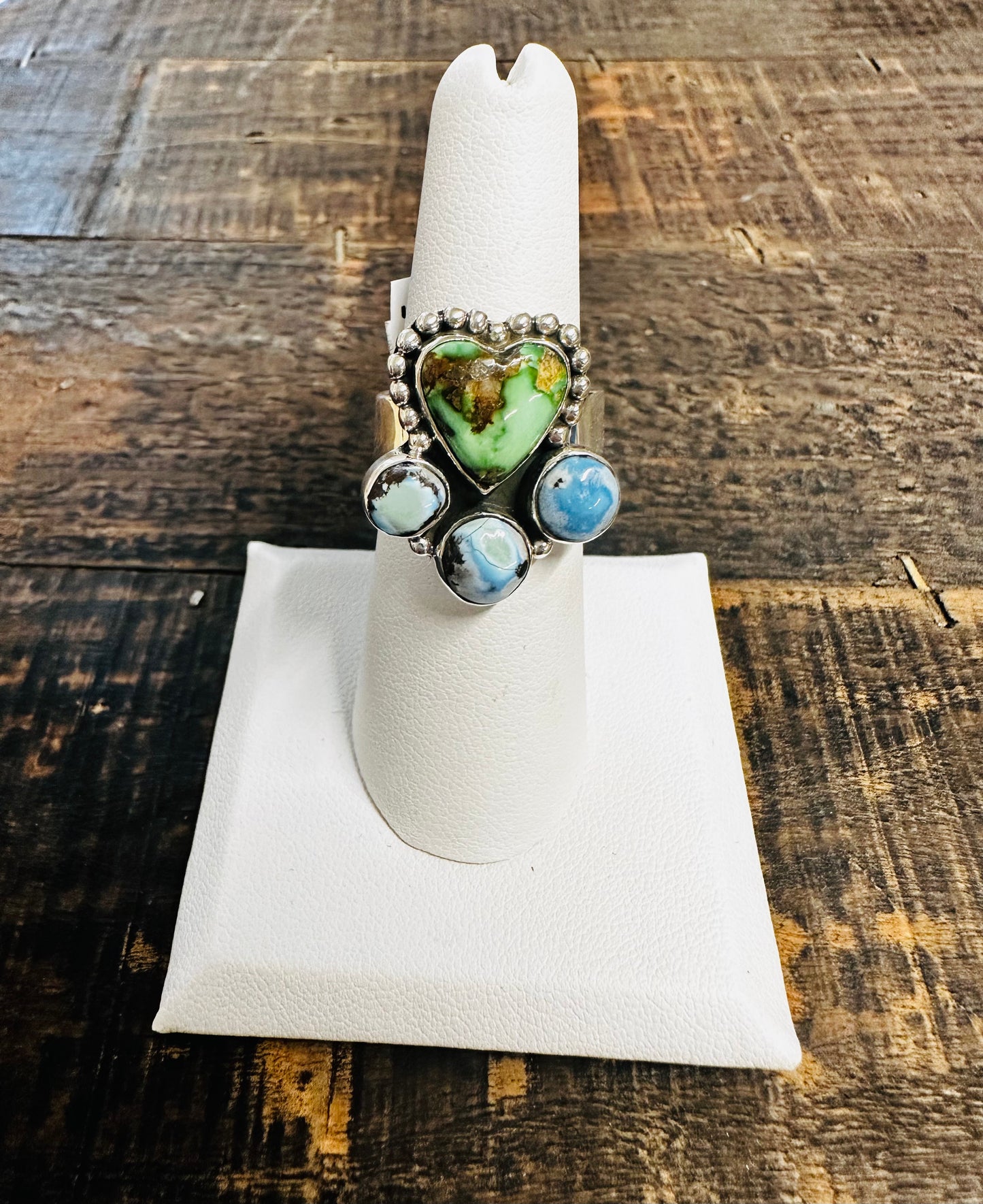 Sonoran gold & Blue water turquoise ring