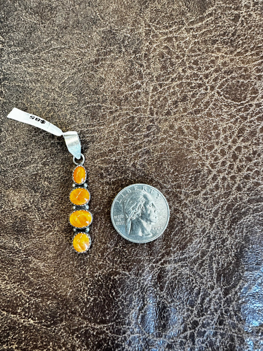 Orange Spiny Pendent