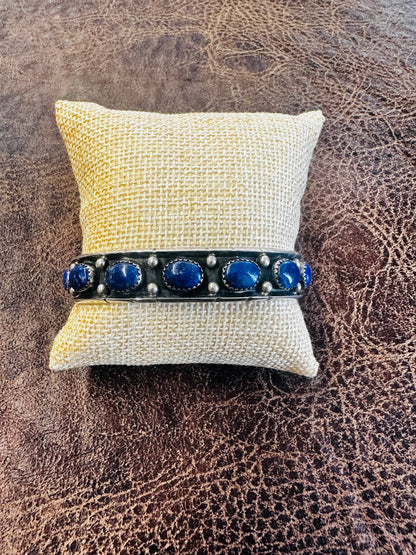 Native Made Lapis Cuff by Reed Charley