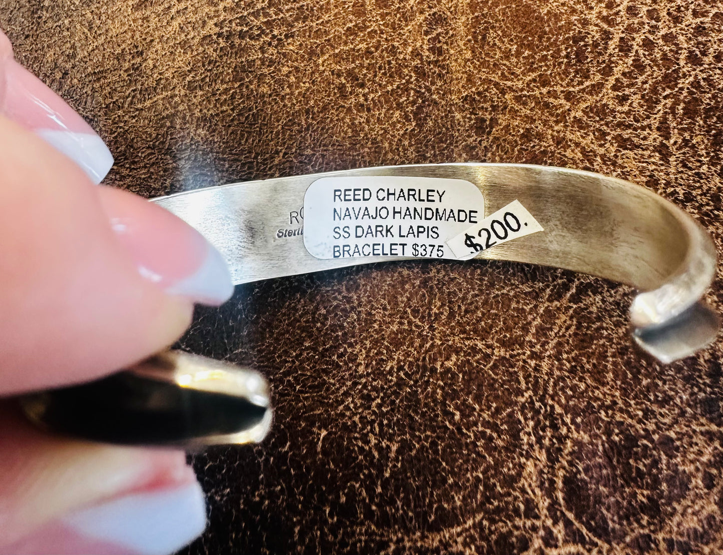 Native Made Lapis Cuff by Reed Charley