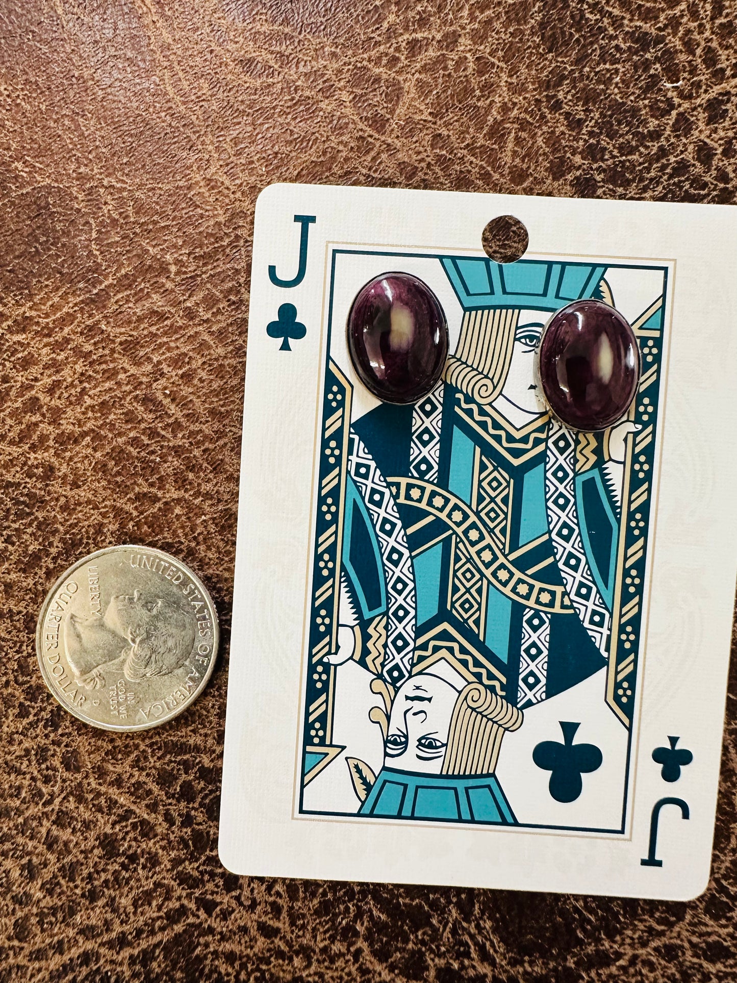 Purple Spiny Stud Earrings