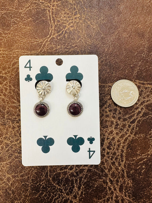 Purple Spiny Earrings