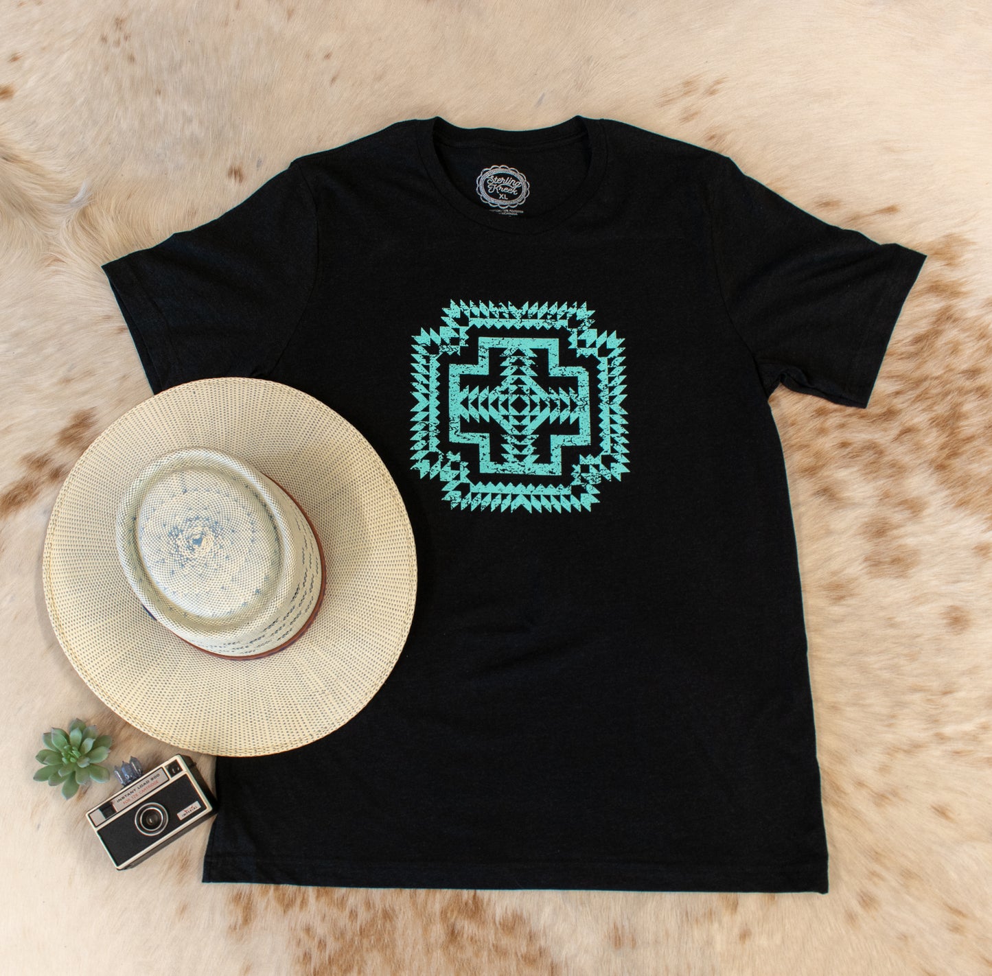 Turquoise Navajo Graphic Tee