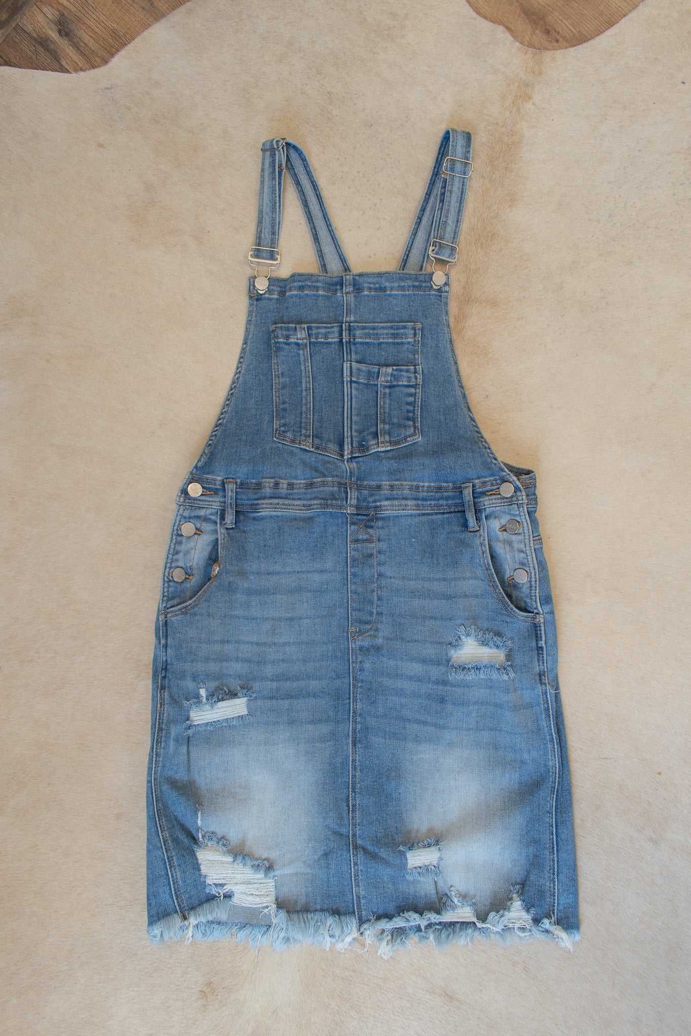 RISEN Denim Overall Skirt